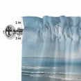 thumbnail image 2 of Ocean Window Valance for Kitchen, Summer Beach Seagull Oil Painting Coastal Rod Pocket Short Curtain for Small Windows, Light Filtering Decorative Valance, 60 x 14 Inch, 2 of 9