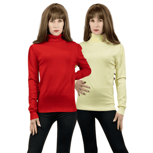 Set De 2 Sueteres Mujer De Cuello Alto Unitalla Sueteres Dama Sweaters