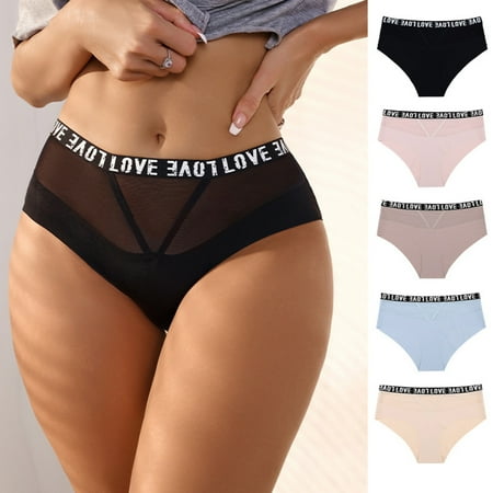 BSDJILFG Women s High Waisted Bikini Underwear No Show Panties Breathable Stretch Seamless Ladies Panty Savings