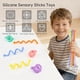thumbnail image 2 of Fidget Toys Sensory Sticks for Kids Adults,6PCS Textured Calming Silicone Sensory Toys, Flexible Fidget Sticks for Stress Anxiety Autistic ADHD, Must Have Relaxing Toy for Travel & Classroom, 2 of 5