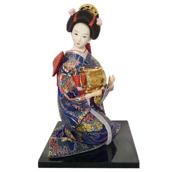 Decorative 12Inch Japanese Geisha Dolls Kimono Figure for Living Room and Office