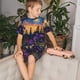 thumbnail image 4 of Balery Cosmic Irises At Twilight Conjunto de Pijama Infantil de Manga Corta con Estampado – Ropa de Dormir de Algodón Suave-3X-Large, 4 of 6