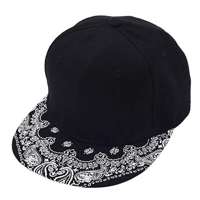 Gorra de béisbol Quanhaigou snapback con estampado paisley floral