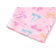 thumbnail image 6 of Topgal Satin Pajamas for Girls Silky Coat Style Long Sleeves Pants 2PC Pink & Colour Bows Pjs Jammie Set Size 16, 6 of 7