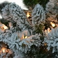 thumbnail image 4 of 6.5' Pre-lit Flocked Virginia Pine Artificial Christmas Tree, 787 Tips, 300 UL-Listed Clear Lights, Metal Stand, 4 of 5