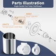 thumbnail image 3 of 2 Pack Stop Tube and Temperature Limit Stop Kit Replacement for 96987, Compatible with Moen Posi-Temp 1 Handle Tub/Shower Faucet Valve Cartridge, Small, Chrome Chrome Chrome Chrome, 3 of 5