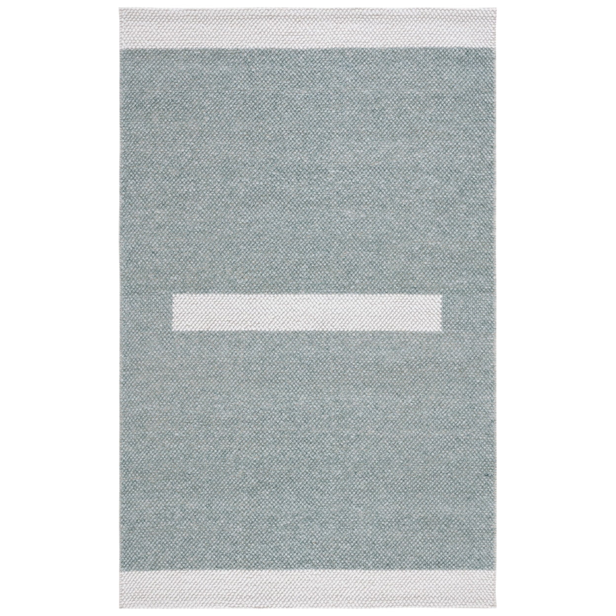 SAFAVIEH Natura Marina Striped Wool Area Rug, Turquoise/Ivory, 3' x 5'
