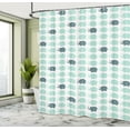 thumbnail image 4 of Ambesonne Animal Shower Curtain, Cartoon Seafoam Fun Pattern, 69"Wx84"L, Teal, 4 of 4