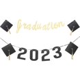 thumbnail image 2 of Congrats Grad Banner Graduation Party Hanging Decor Event Organizers 200CM Rope Length Premium Paper 2 Sets, 2 of 4