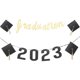 thumbnail image 2 of Congrats Grad Banner Graduation Party Hanging Decor Event Organizers 200CM Rope Length Premium Paper 2 Sets, 2 of 4