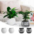 thumbnail image 1 of Macetas de plástico hidropónico transparente 2 piezas | Pequeñas plantas en macetas de interior con riego automático | Material PET | 4.3x4.1x2.8in | Jardineras de sobremesa para salón, mesa de, 1 of 5