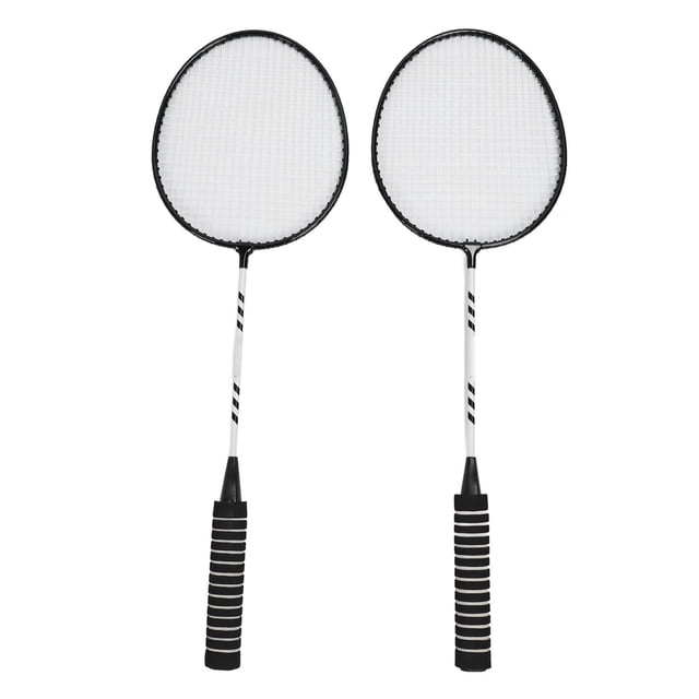 Raquetas de Bádminton para adultos, Juego de Raquetas de Bádminton de Aleación de Hierro para patio Trasero Al Aire Libre