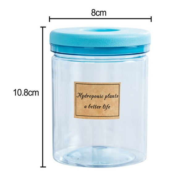 Lierteer Transparent Flower Pot Plastic Imitation Glass Small Planter Hydroponic Fish Tank Water-Saving Breathable Decorative Plant Container