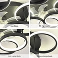 thumbnail image 6 of Garwarm 24.8" Black Ceiling Fan with Lights and Remote, Low Profile Flush Mount Fandelier, 6-Speed Reversible Ceiling Fan, Dimmable LED Light 3000K-6500K for Bedroom, Living Room, 6 of 19