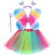 thumbnail image 1 of 1 juego de disfraz de hada de fiesta para niñas, falda tutú de ala de mariposa, diadema de varita de hadas, conjunto de Cosplay, 1 of 6