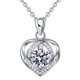 thumbnail image 1 of Collar ANYIPAI Moissanita en Forma de Corazón de 1 Quilate en Plata Esterlina, 1 of 7