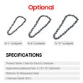 thumbnail image 2 of TFixol Chain for 10-inch Guideplate Electric Chainsaw Universal Chains Replacement Accessories, 2 of 7