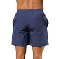 thumbnail image 4 of Aayomet Mens Shorts Mens Shorts Casual Classic Fit Cotton Summer Beach Shorts with Elastic Waist and Pockets,Navy M, 4 of 5