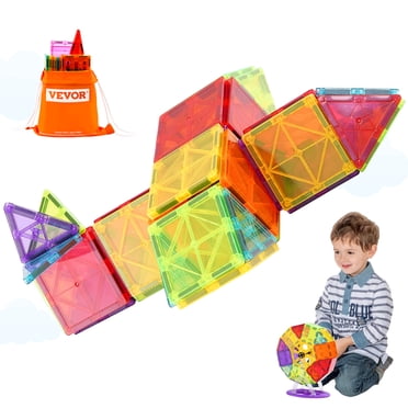 Magblock 100PCS Magnetic Tiles Play Set, STEM 3D Construction Toy for ...