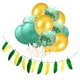 thumbnail image 1 of 16 Pcs Pancarta de Plumas de Confeti de Látex Artesanía Manualidad para Cumpleaños Oro + Confeti Verde Macarena Set de decoración de pancartas y globos, 1 of 8