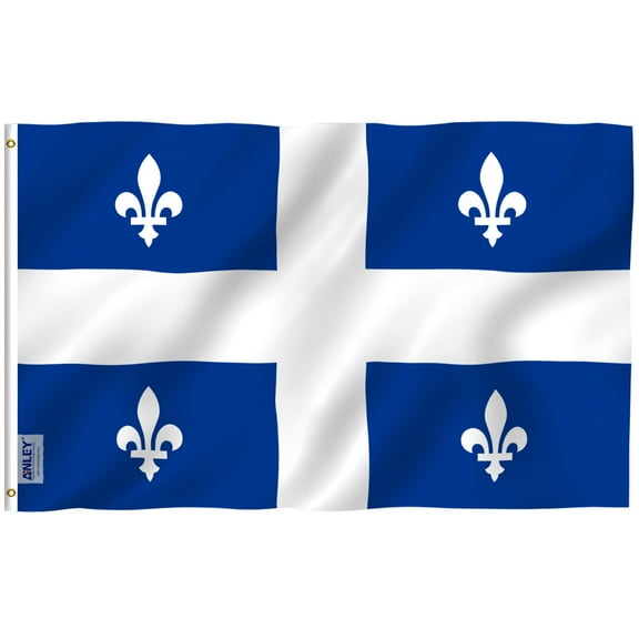 Anley Fly Breeze 3x5 Foot Quebec Flag - Canadian Province of Quebec Flags Polyester