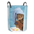 thumbnail image 2 of Xecao Funny Cat Taking a Bath Print Laundry Hamper Basket,designed for Blanket Storage and Nursery Clothes in the Bedroom, 2 of 8
