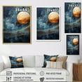 thumbnail image 4 of Designart "Cosmic Wonder Of The Sapphire Saturn I" Our Solar System Canvas Wall Art, 4 of 7