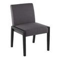 thumbnail image 7 of Porch & Den  Carmen Chair in Black Wood - Set of 2 Grey Fabric Polyester, Foam, 7 of 7