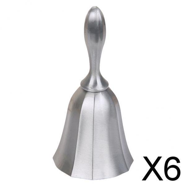 6x Campana de Mano para Escritorio, Servicio de Timbre, Timbre de Escritorio para Almacenes, Hoteles, de Recepción, Cocina, Boda 6 piezas