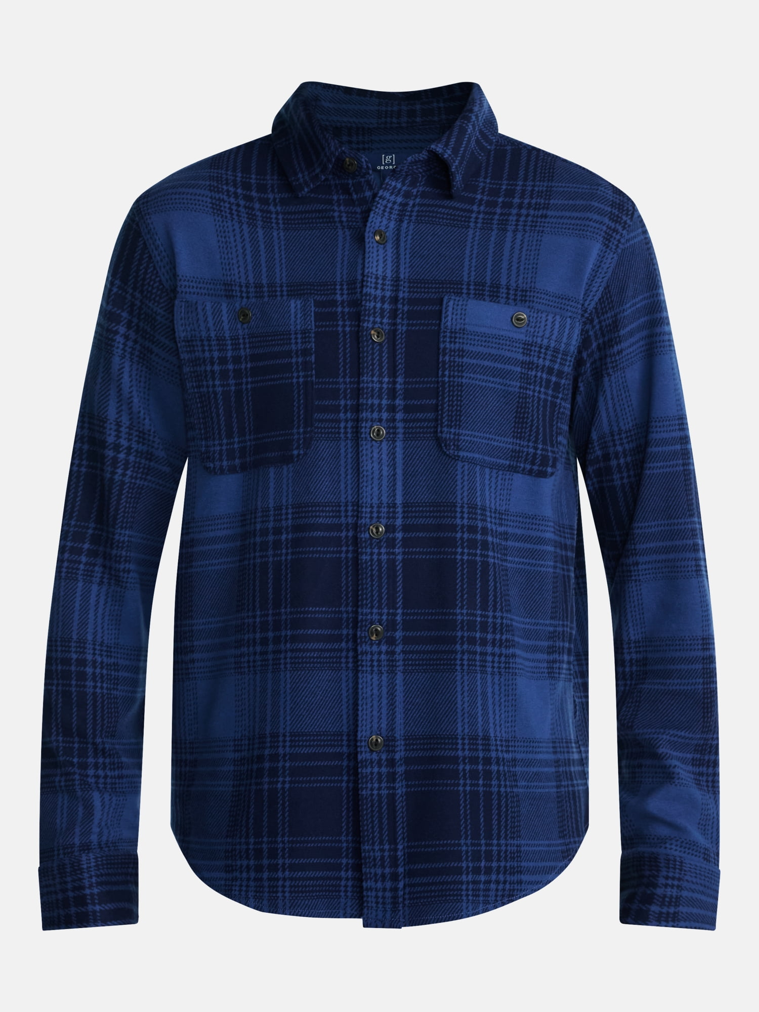 George Men's Knit Overshirt with Long Sleeves, Sizes XS-4XLT