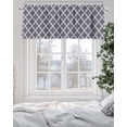 thumbnail image 5 of Abstract Geometric Valances for Windows Dark Grey Moroccan Trellis Valance Rod Pocket Light Filtering Short Window Treatments Curtains for Kitchen Bathroom Living Room Bedroom, 1 Panel, 54 x 18 Inch, 5 of 7