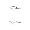 thumbnail image 4 of Qarigey Gafas de lectura Unisex de medio marco de Metal para hombres y mujeres, lentes de plástico, gafas para miopía de cara grande para Type3 NO3, 4 of 6