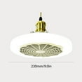 thumbnail image 3 of Ventilador de techo de 30 W, luz LED, soporte de lámpara E27 de viento de 3 velocidades para dormitorio (blanco) Wdftyju  Para estrenar, 3 of 3