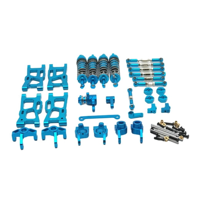 29 / Set Metal Upgrade Kits Accesorios Piezas para 144001 144002 124017 124019 1:14 1:12 RC Crawler azul 2 CUTICAT varilla de tracción de dirección