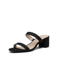 thumbnail image 1 of Sandalias DREAM PAIRS para mujer con dos tiras, punta abierta, color negro, talla 10, 1 of 6