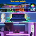 thumbnail image 3 of Bande Lumineuse LED 65,6 Pieds / Bande Lumineuse Ultra-Longue Changeant de Couleur avec Télécommande, Synchronisation Musicale, 600 LEDs RGB Lumineuses, Options de Couleur DIY avec Adaptateur Secteur pour Chambre Plafond Fête, 3 of 7