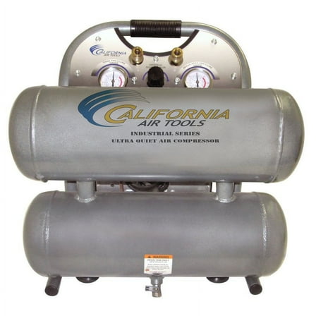 California Air Tools CAT-4610ALFC 1 HP 4.6 Gallon Ultra Quiet and Oil-Free Aluminum Tank Twin Stack Air Compressor
