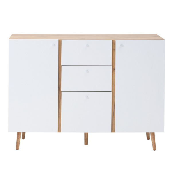 Sideboard Buffet Cabinet with 3 Drawers & 2 Doors,47.24"Buffet Cabinet with Adjustable Shelves for for Living Room Dining Room Hallway,Kitchen