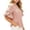 *Hot Pink, variant on Women's Crew Neck Ruff Sleeve Blouse,Casual Solid Color Loose Top Dark Blue,Women's Plus XL