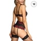 thumbnail image 1 of Conjunto de lencería sexy para mujer con liguero Sujetador Panty Ropa interior floral, Rojo, M seitruly  XX000139-05, 1 of 7