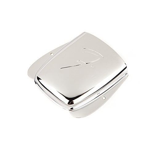 Fender F Bridge Cover for American Vintage, Road Worn and Classic Series Bass Guitars, Chrome