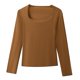 thumbnail image 2 of Vintage Square-Neck Long-Sleeved Women Undershirt For Slim Fit And Top, 2 of 6
