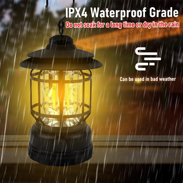 Lampe De Camping LED USB Rechargeable Portable Disque Rond Étanche Lampe De Tente Suspendue Lanterne De Camping Pour Urgence Extérieure Randonnée Pêche