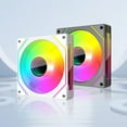 thumbnail image 4 of ARGB Computer Case Cooling Fan, 9  Design, PWM Connector, Vibration Dampening Pads, LED Lights, 800-1800±10%RPM, 10-23±10%dBA, 4 Pin PWM 3 Pin ARGB, 4 of 7
