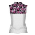 thumbnail image 3 of Custom Name Tropical Patterns Golf Carts Women Sleeveless Polo XS-4XL, 3 of 5