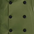 thumbnail image 5 of uublik Mens Trench Coat Army Green Long Sleeve Classic Overcoat Open Front Cardigan Jacket, 5 of 6