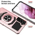 thumbnail image 3 of Robotic Series Hybrid Case with Ring Grip for Samsung Galaxy S23 Plus - Rose Gold, 3 of 5
