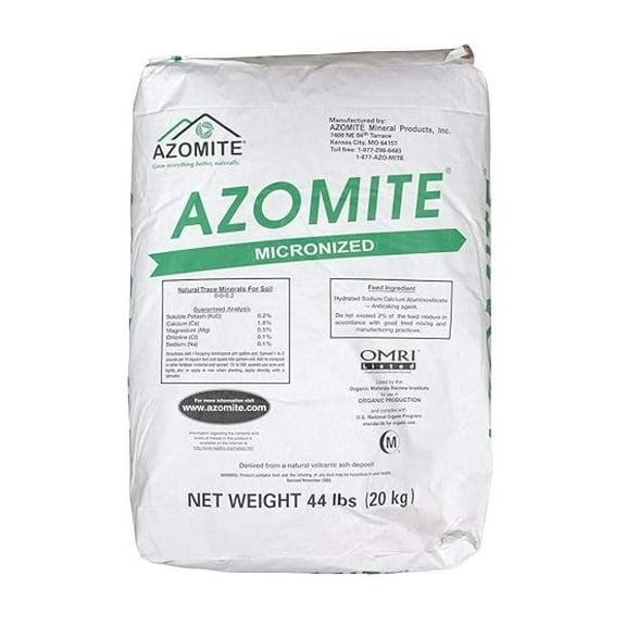 Azomite Organic Trace Mineral Fertilizer, 44 lb, OMRI Listed Soil Amendment for Plants