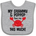 thumbnail image 3 of Inktastic Grammy and Poppop Grandson Boys Baby Bib, 3 of 4