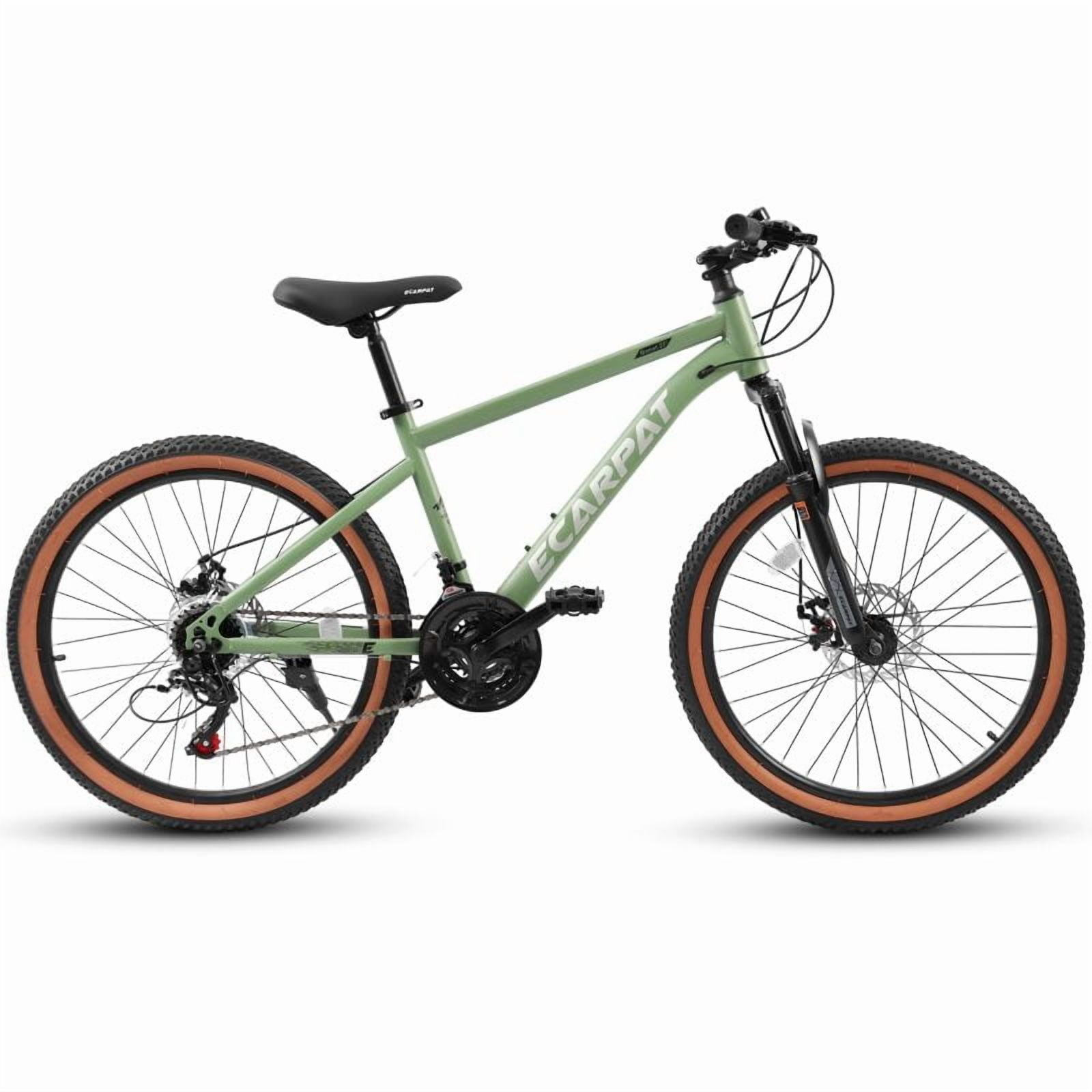 27.5 Inch Mountain Bike for Adults High Carbon Steel Frame Disc Brakes Stylish Brown Edge Tires for Commuting and Exploration